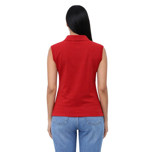STRYYK Red Dropshoulder Sleeveless Polo