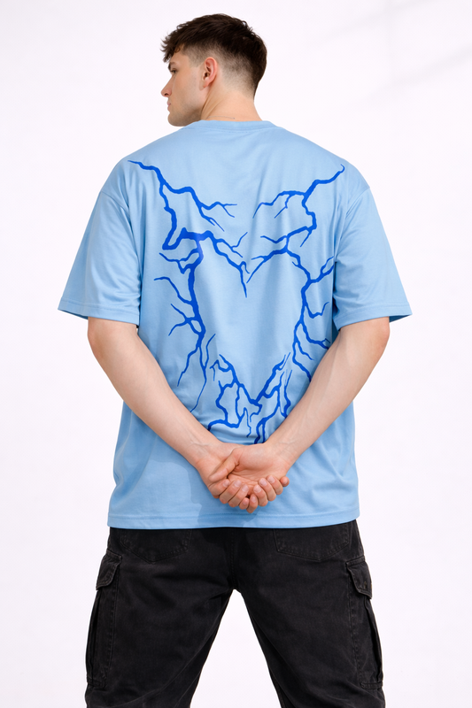 STRYYK Voltage Sky Blue Graphic T-Shirt